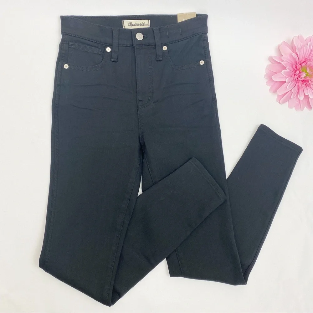 Madewell 10” High Rise Skinny Jeans Tencel Denim Edition: Lunar Black Wash